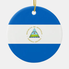 Nicaragua flagga julgransprydnad keramik