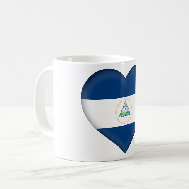 Nicaragua flagga kaffemugg (Framsida vänster)