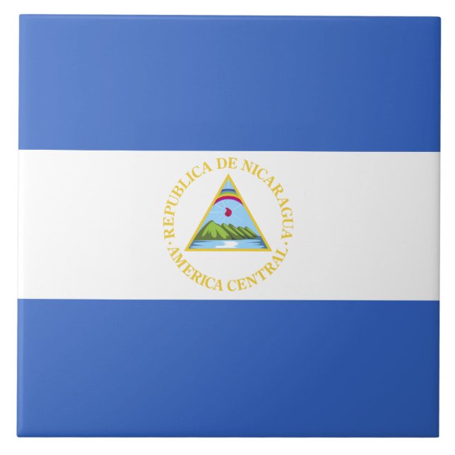 Nicaragua flagga kakelplatta (Framsidan)