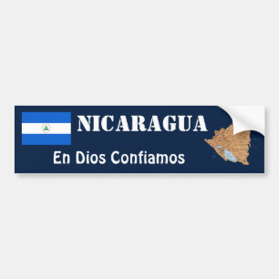 Nicaragua flagga + kart dekal