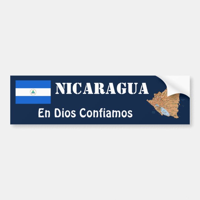 Nicaragua flagga + kart dekal (Framsidan)