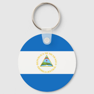 Nicaragua flagga Keychain Nyckelring