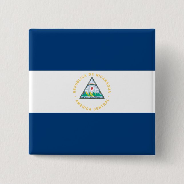 Nicaragua Flagga Knapp (Framsida)