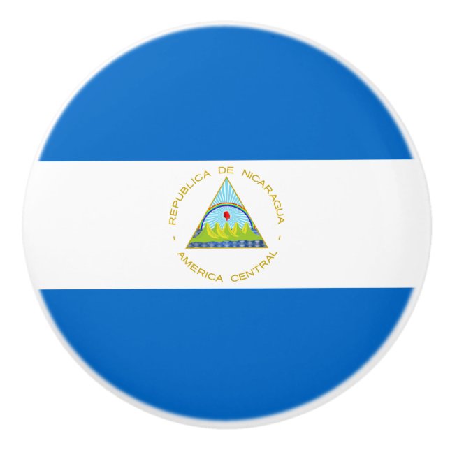 Nicaragua Flagga Knopp (Framsidan)
