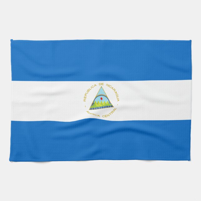 Nicaragua Flagga Kökshandduk (Horisontell)