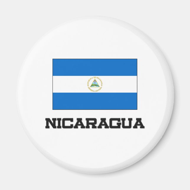 Nicaragua Flagga Magnet (Framsidan)