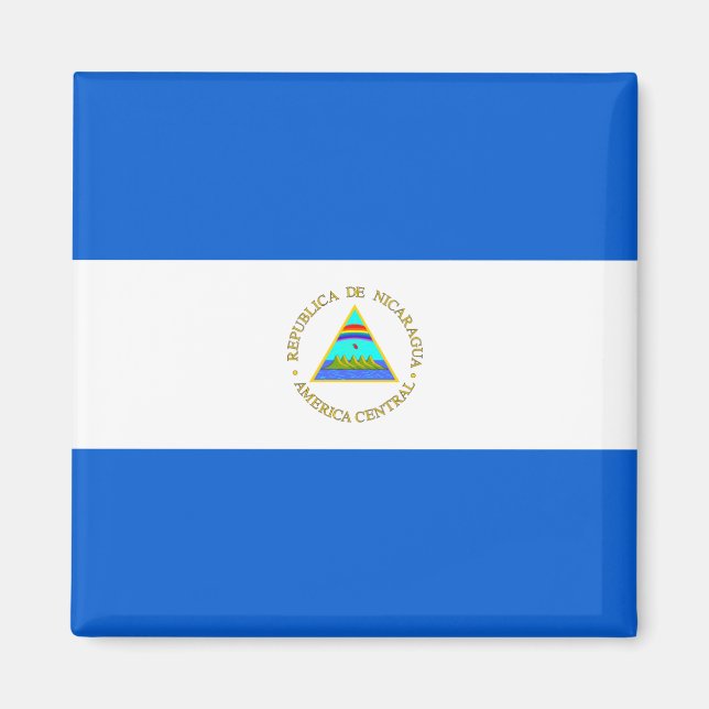 Nicaragua Flagga Magnet (Framsidan)