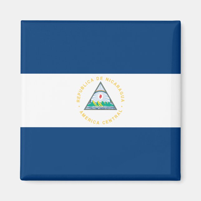 Nicaragua Flagga Magnet (Framsidan)