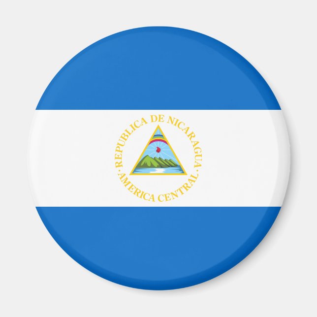 Nicaragua Flagga Magnet (Framsidan)
