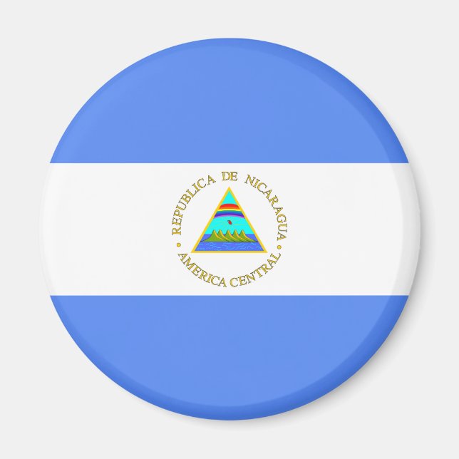 Nicaragua Flagga Magnet (Framsidan)
