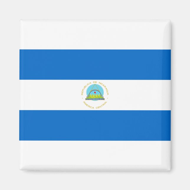 Nicaragua Flagga Magnet (Framsidan)