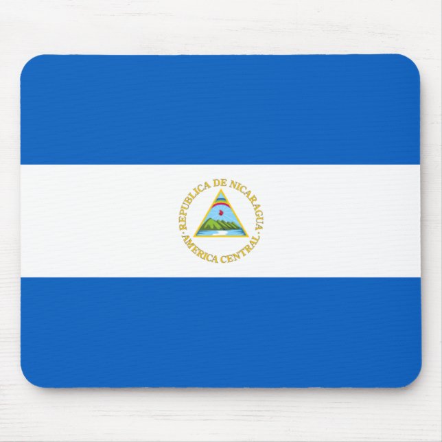Nicaragua Flagga Mousepad Musmatta (Framsidan)