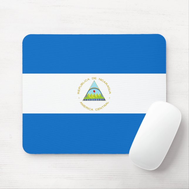 Nicaragua flagga musmatta (Med mus)