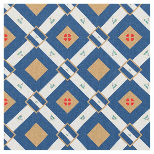 Nicaragua Flagga & Nicaragua Trendig Fabric mode Tyg (Närbild)