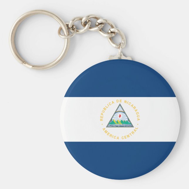 Nicaragua Flagga Nyckelring (Framsidan)