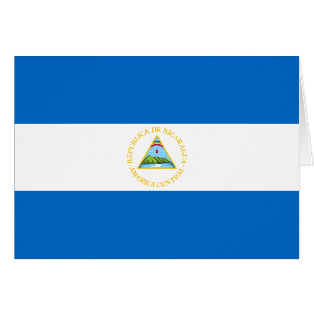 Nicaragua flagga OBS kort (Framsidan Horizontal)