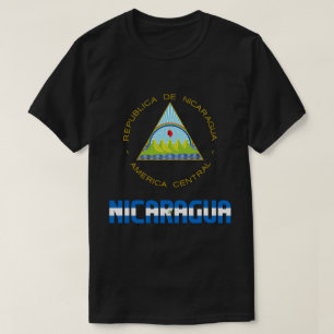 Nicaragua Flagga och Jacka av Arm Patriotic T Shirt