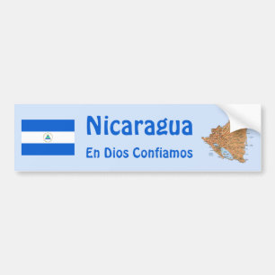 Nicaragua flagga och kartabildekal bildekal