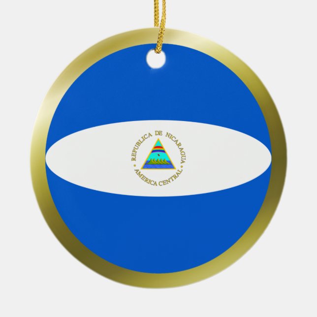 Nicaragua Flagga Ornament (Framsidan)