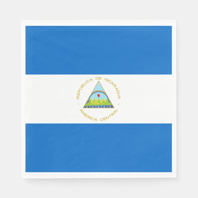 Nicaragua Flagga Pappersservett (Framsidan)
