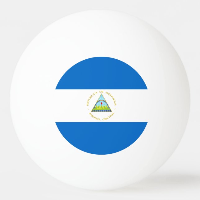 Nicaragua Flagga Pingisboll (Framsidan)