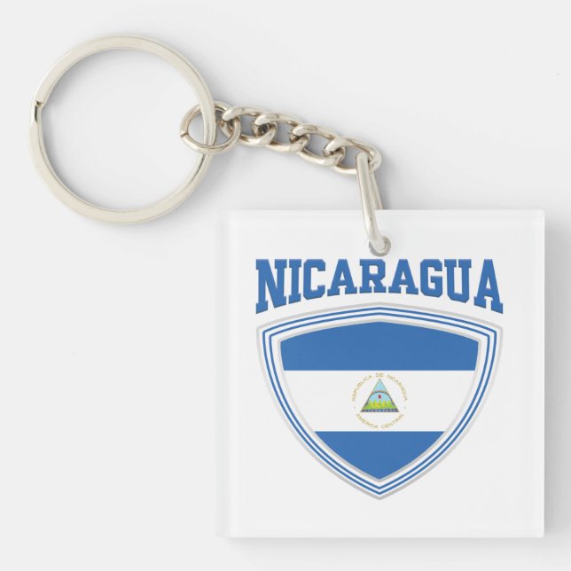 Nicaragua Flagga Shield (Framsidan)