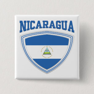 Nicaragua Flagga Shield Knapp