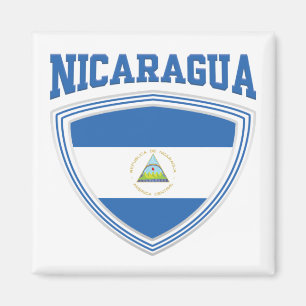 Nicaragua Flagga Shield Magnet