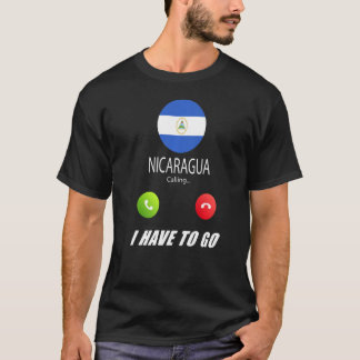 Nicaragua Flagga Souvenir Nicaragua säger: T Shirt