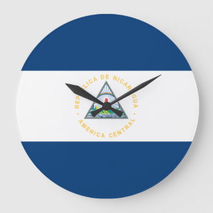 Nicaragua Flagga Stor Klocka
