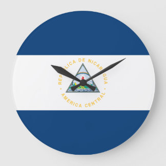 Nicaragua Flagga Stor Klocka