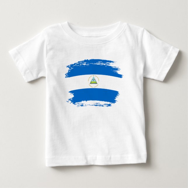 Nicaragua flagga t shirt (Framsida)