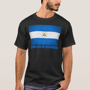 Nicaragua flagga t shirt
