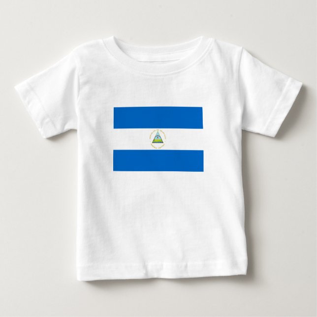 Nicaragua Flagga T Shirt (Framsida)