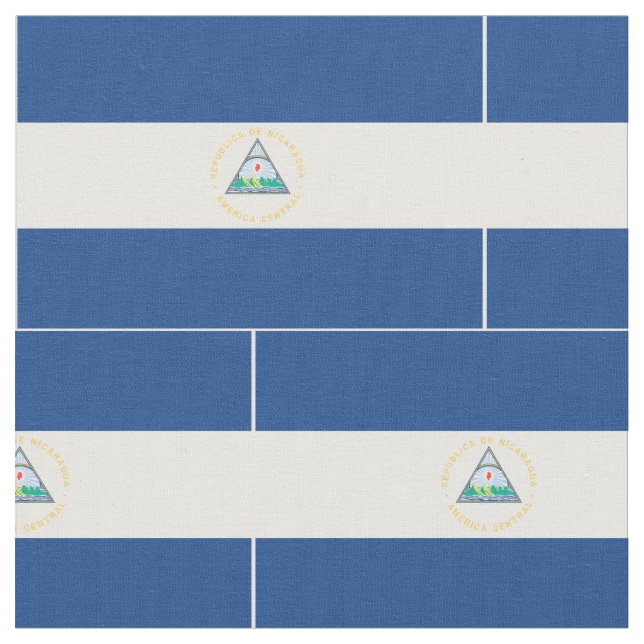 Nicaragua flagga tyg (Närbild)