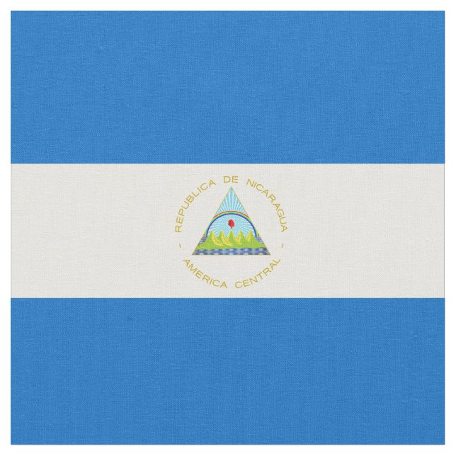 Nicaragua flagga tyg (Närbild)
