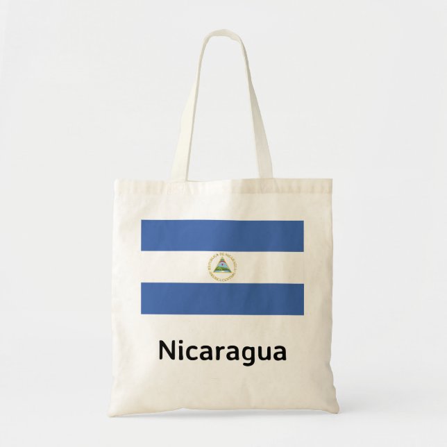 Nicaragua Flagga Tygkasse (Framsidan)