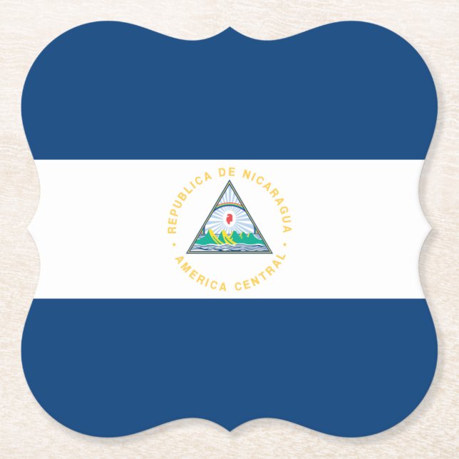 Nicaragua Flagga Underlägg Papper (Framsida)