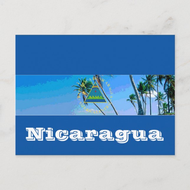 Nicaragua flagga vykort (Framsida)