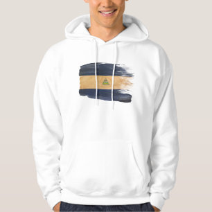 Nicaragua flaggaHoodie Sweatshirt Med Luva
