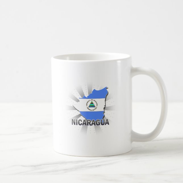 Nicaragua flaggakarta 2,0 kaffemugg (Höger)