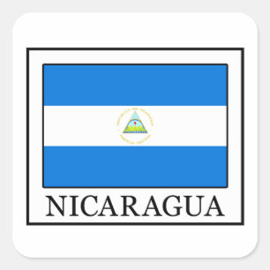 Nicaragua Fyrkantigt Klistermärke