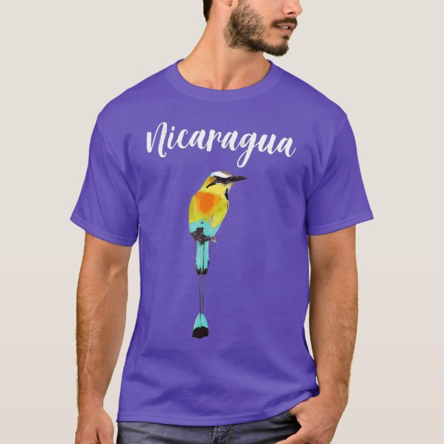 Nicaragua Guardabarranco Nicaraguan Bird Nica T Shirt (Framsida)