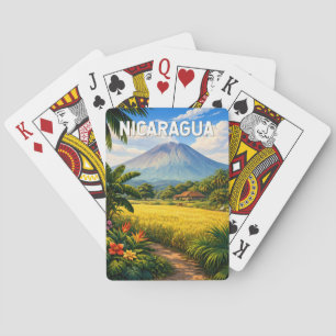 Nicaragua Illustration Resa Konst Vintage Casinokort