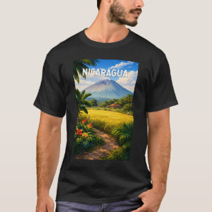Nicaragua Illustration Resa Konst Vintage T Shirt