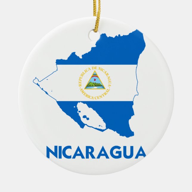 NICARAGUA KARTA JULGRANSPRYDNAD KERAMIK (Framsidan)