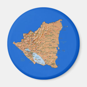 Nicaragua Karta Magnet