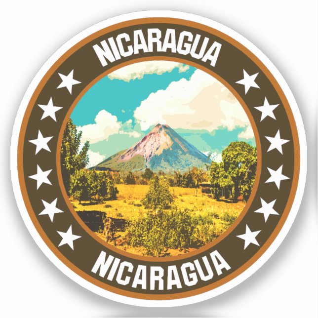 Nicaragua Klistermärken (Framsida)