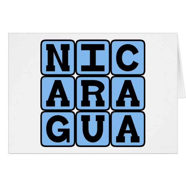 Nicaragua, Land i Centralamerika Hälsningskort (Framsidan Horizontal)