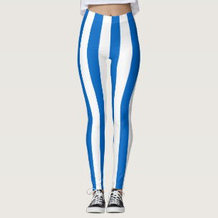 Nicaragua National Flagga Färg Lodrät Stripe Leggings